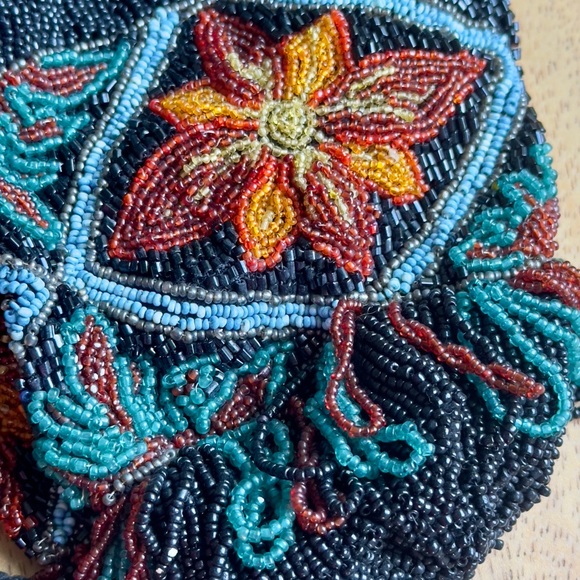 Roaring 20’s Flapper Vintage Beaded Pouch Purse Bag-Made in France 🧡 🛍️ - Picture 12 of 13